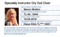 Specialty Instructor Dry Suit Diver